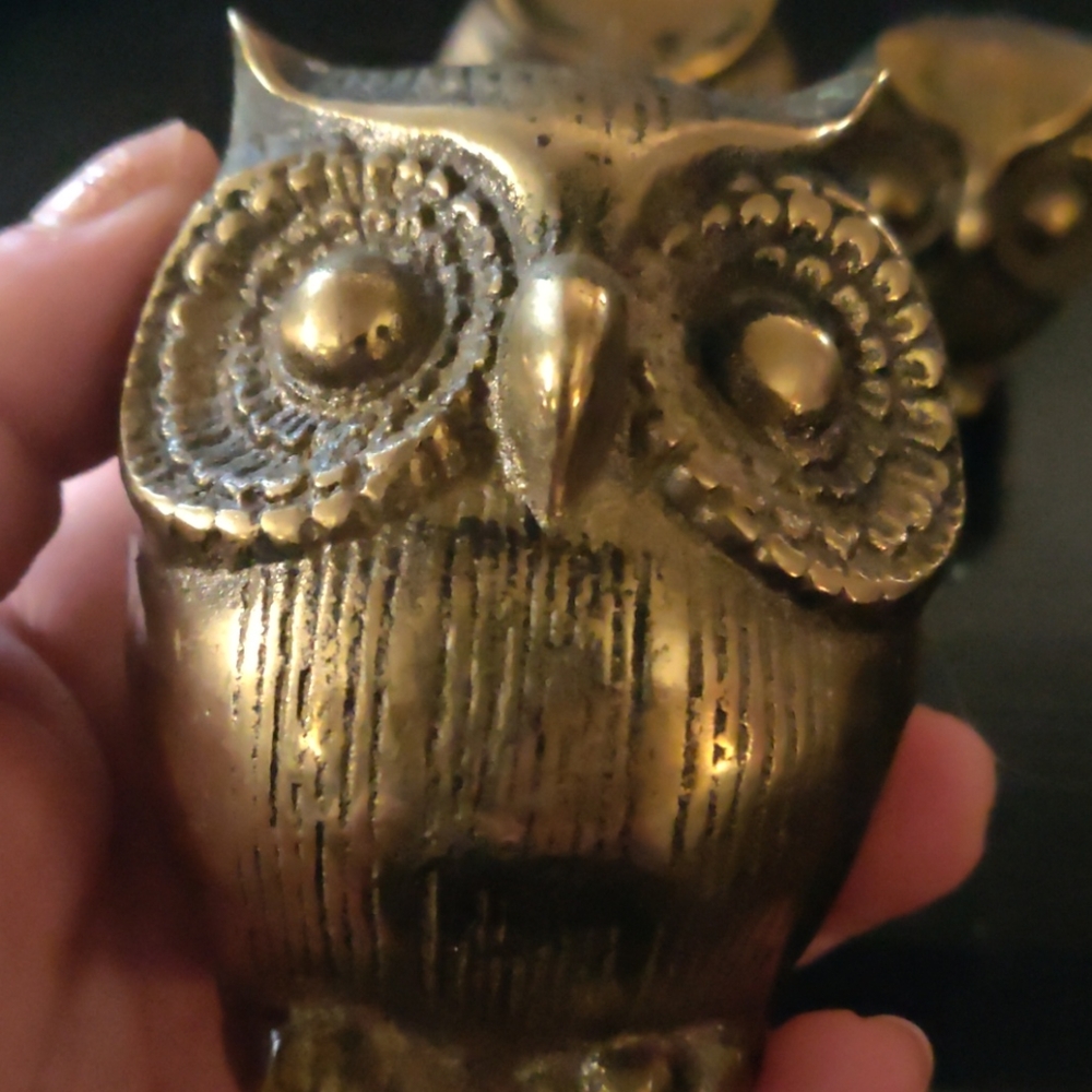 Brass owls - Picture 5 of 7